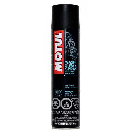 Suchý čistič MOTUL E9 WASH & WAX sprej, 400ml