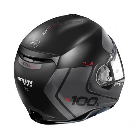 Moto helma Nolan N100-5 Plus Distinctive N-Com Flat Black 21