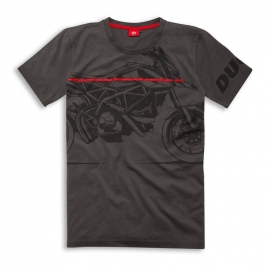 Pánské tričko Ducati Red Line šedé, originál