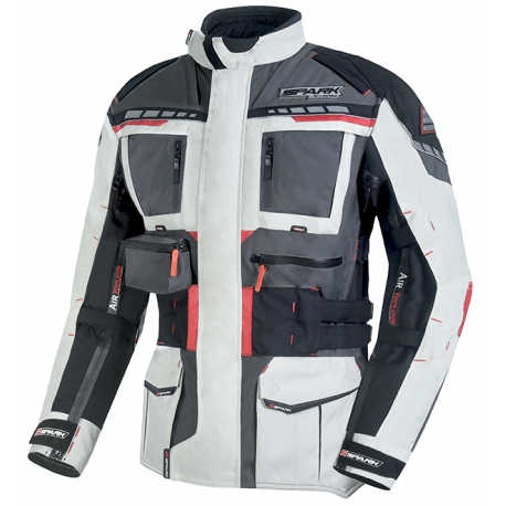 Pánská textilní moto bunda Spark Avenger Grey - M