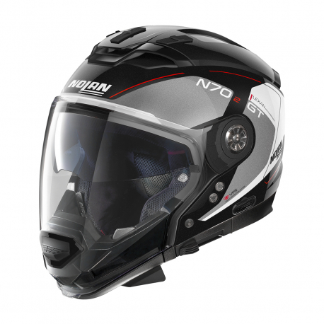 Moto helma Nolan N70-2 GT Lakota  N-Com Metal Black  37