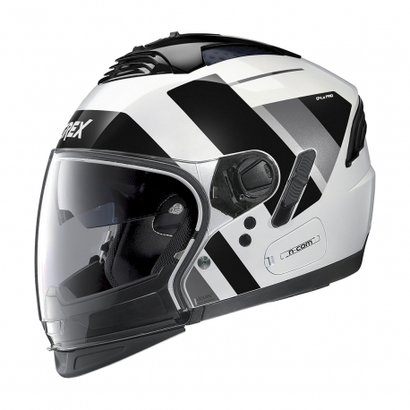 Moto helma Grex G4.2 PRO Swing N-Com Metal White 39