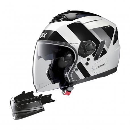 Moto helma Grex G4.2 PRO Swing N-Com Metal White 39