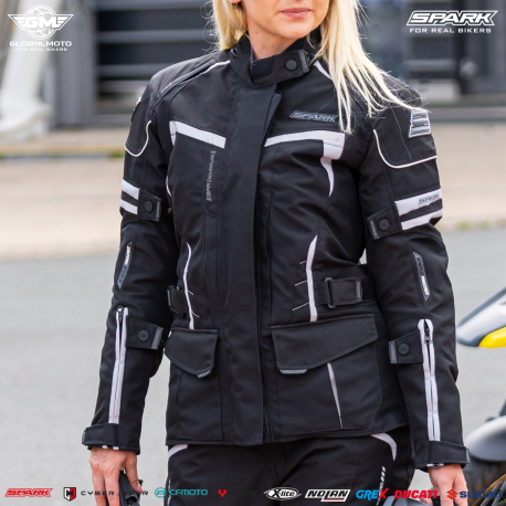 Dámska motocyklová bunda Spark Nora, Black