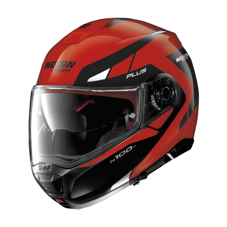 Moto helma Nolan N100-5 Plus Milestone N-Com Corsa Red 54