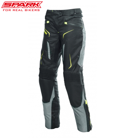 Dámské textilní moto kalhoty Spark Lady Pacer, fluo