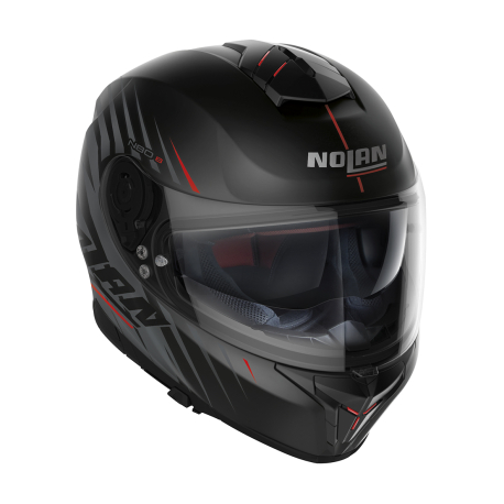 Moto helma Nolan N80-8 Kosmos N-com Flat Black 63