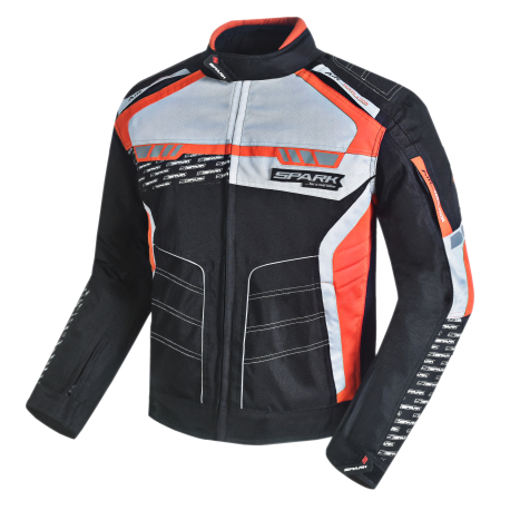 Pánska textilná moto bunda Spark Mizzen Red - 6XL