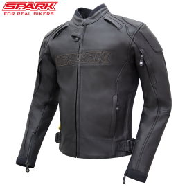 Pánska kožená moto bunda Spark Motostar Black
