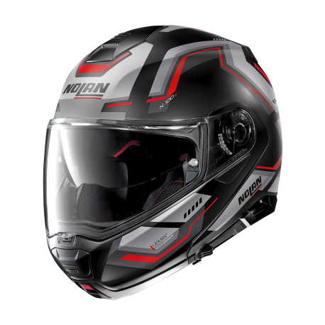 Moto helma Nolan N100-5 Upwind Flat Black N-Com  58