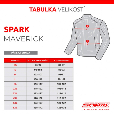 Pánská textilní moto bunda SPARK MAVERICK, červená