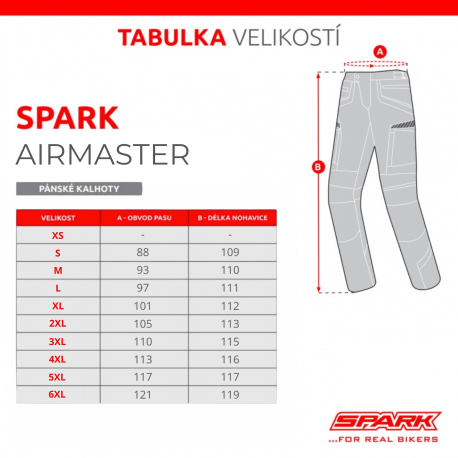 Pánské textilní moto kalhoty SPARK AIRMASTER black