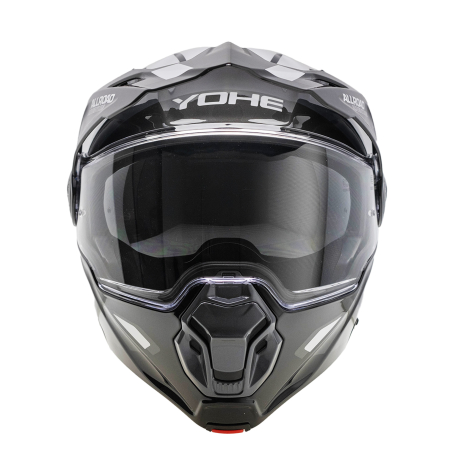 Moto helma Yohe FG102 Enduro Double Visor Šdá,/Černá