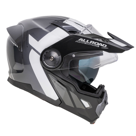 Moto helma Yohe FG102 Enduro Double Visor Šdá,/Černá