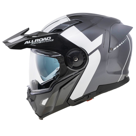 Moto helma Yohe FG102 Enduro Double Visor Šdá,/Černá