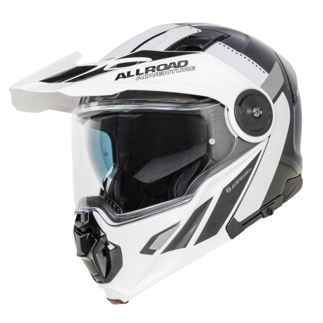 Moto helma Yohe FG102 Enduro Double Visor Bílá/Černá/Šedá