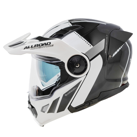 Moto helma Yohe FG102 Enduro Double Visor Bílá/Černá/Šedá