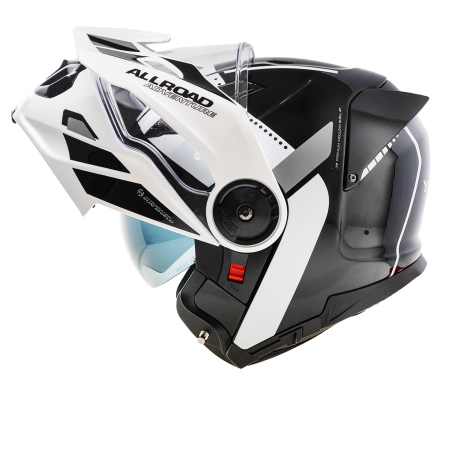 Moto helma Yohe FG102 Enduro Double Visor Bílá/Černá/Šedá