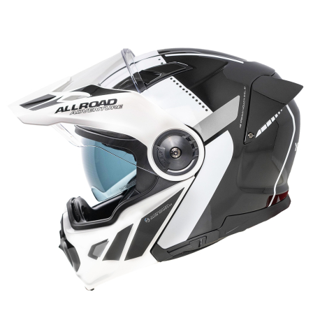 Moto helma Yohe FG102 Enduro Double Visor Bílá/Černá/Šedá